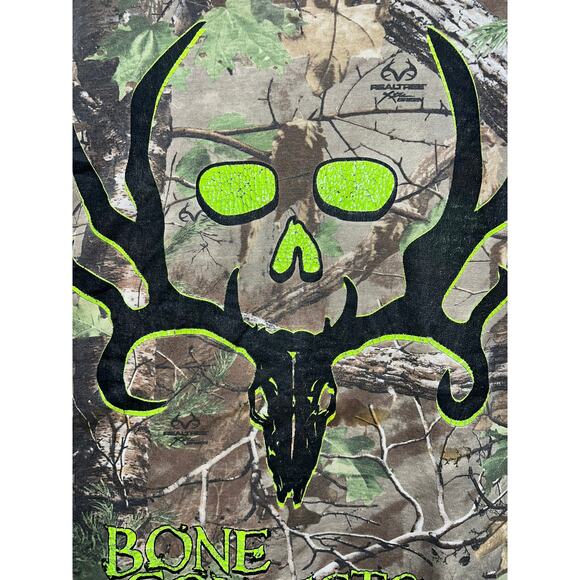 Realtree Bone Collector Shirt Real Tree Xtra Green Camo Graphic Tee XL - Picture 2 of 10